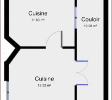 Plan De la partie du rez de chaussé à réaménager