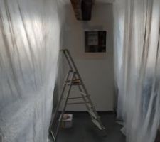Placo autour du tableau electrique
