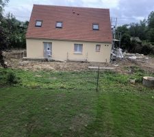 Phase enduit/crépis (ici la face nord côté voisin)