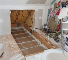 Ouverture de la trémie d'escalier