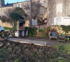 Dalle de l'abri de jardin et agrandissement de la terrasse