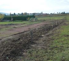 Le terrain est fin pr&ecirc;t pour le d&eacute;but des travaux. Enfin il ne reste que les cardons &agrave; ramasser...:)