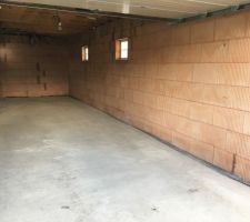 Garage avec chape béton