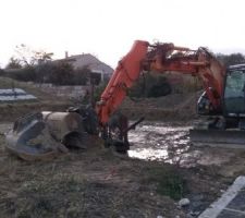 Terrassement pour implantation de la maison - Oc Résidences