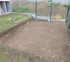 Trou pour dalle cabane de jardin