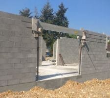 &Eacute;l&eacute;vation mur RDC ; vue arri&egrave;re de la maison