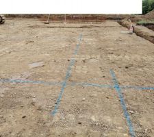 Traçage au sol de la maison