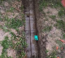 Ouverture des fondations de la terrasse.