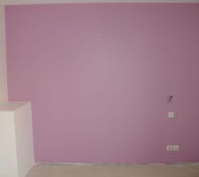 Un mur est de couleur rose ? les 3 autres sont blancs