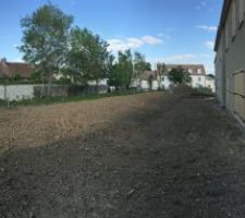 Régalage du terrain après puisards