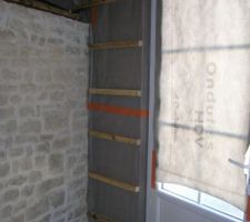 Paroi technique ossature bois