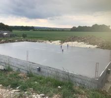 Réalisation de la dalle.
