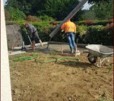 C'est parti pour le coulage du béton !