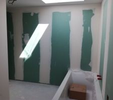 Salle de bain, difficile a prendre en photo elle est en L au fond a gauche il y a la douche