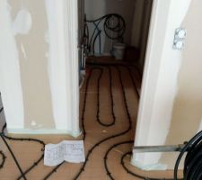 Installation de l'Isolant et des tuyaux de chauffage au sol