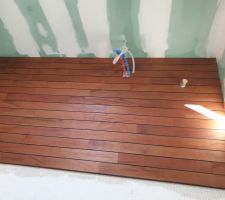 Parquet pont de bateau SDB parentale