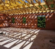 Charpente comble aménageable terminée