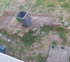 Décaissement pour la terrasse