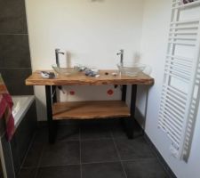 Meuble salle de bain en COURS d'installation