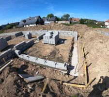 Montage vide sanitaire 3 rangs d'agglos