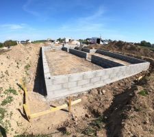 Montage vide sanitaire 3 rangs d'agglos