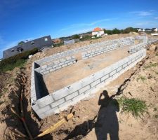 Montage vide sanitaire 3 rangs d'agglos