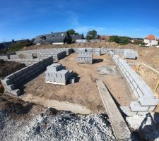 Montage vide sanitaire 3 rangs d'agglos