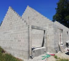 Voil&agrave;, pendant le confinement l?&eacute;l&eacute;vation des murs a &eacute;t&eacute; effectu&eacute;e. Enfin.. cette partie a &eacute;t&eacute; faite en 3 jours je crois !