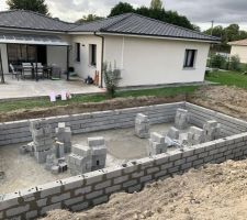 Construction piscine 9x4m