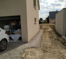 Pose des murs en L côté ouest
