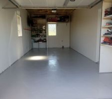 Garage après 1ère couche peinture au sol