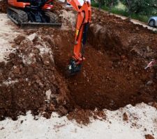 Fin fosse septique et debut Piscine