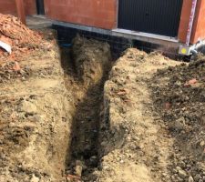 Arrivée gaines / tranchées vers la maison