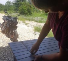 Volets mis en peinture couleur gris galet marque V33