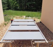 Volets mis en peinture couleur gris galet marque V33