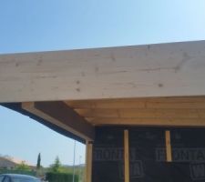 Installation planches de rives garage