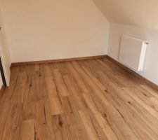 Pose du parquet à l'étage