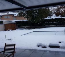 Déjà les premières chutes de neiges (+ de 20cm en 4 heures) pour tester la maison 
(et les seules de l'hiver)