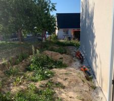 Terrassement avant l?intervention de la grue