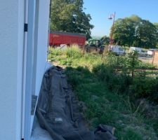 Terrassement avant l?intervention de la grue