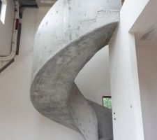 Escalier après décoffrage