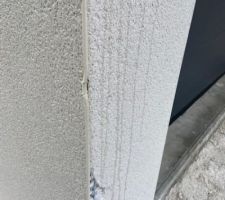 Dégâts sur l'enduit