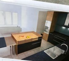 Vue cuisine de l'interieur de l'arche