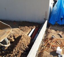 Dalle tuyau evac pour future ballon thermodynamique + gaine pour alimentation eau