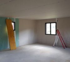J111 - Placo isolation murs + plafond étage