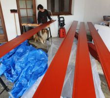 Peinture des bandeaux.