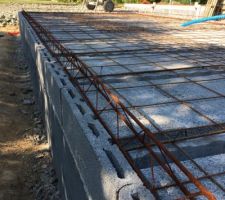 Ferraillage avant coulage garage