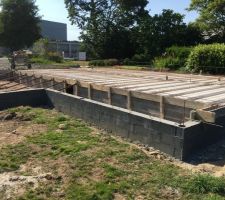 Ferraillage avant coulage maison