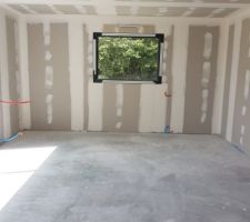 Placo de la pi&egrave;ce de vie