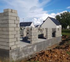 Elevation des murs 1er jour